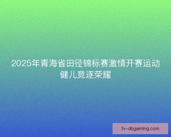 2025年青海省田径锦标赛激情开赛运动健儿竞逐荣耀